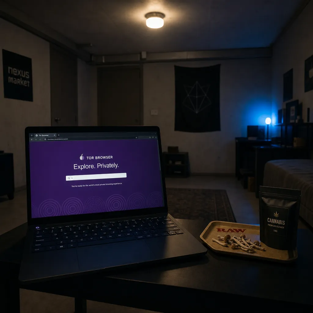 Dark web drug marketplace interface preview